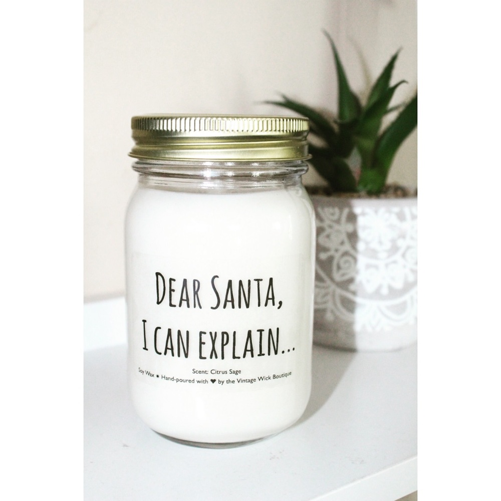 🌟SALE🌟 Dear Santa, I can explain..8oz soy candle